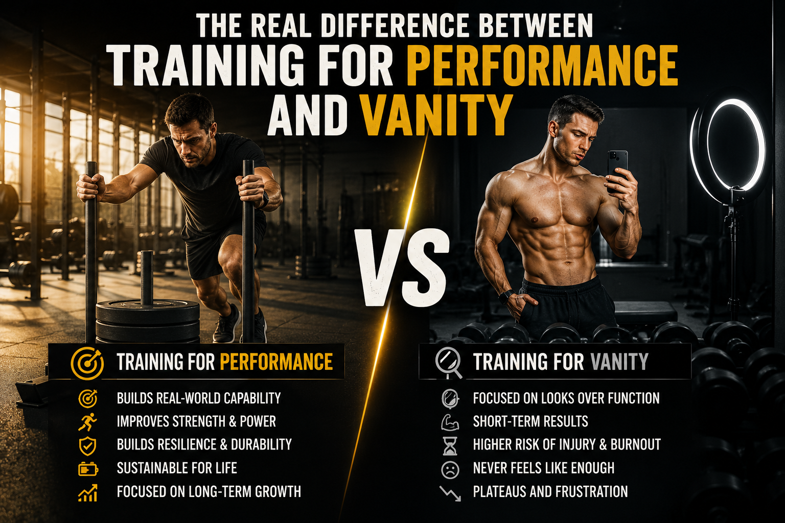 Performance vs Appearance